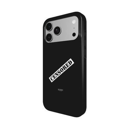 iPhone-skal med stilren design färg: röd – Censored Midnight