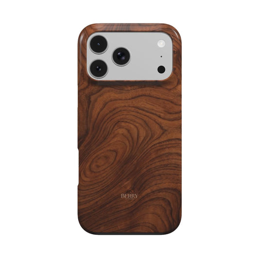 Funda para iPhone con vetas de madera color: marrón – Chestnut iPhone MagSafe