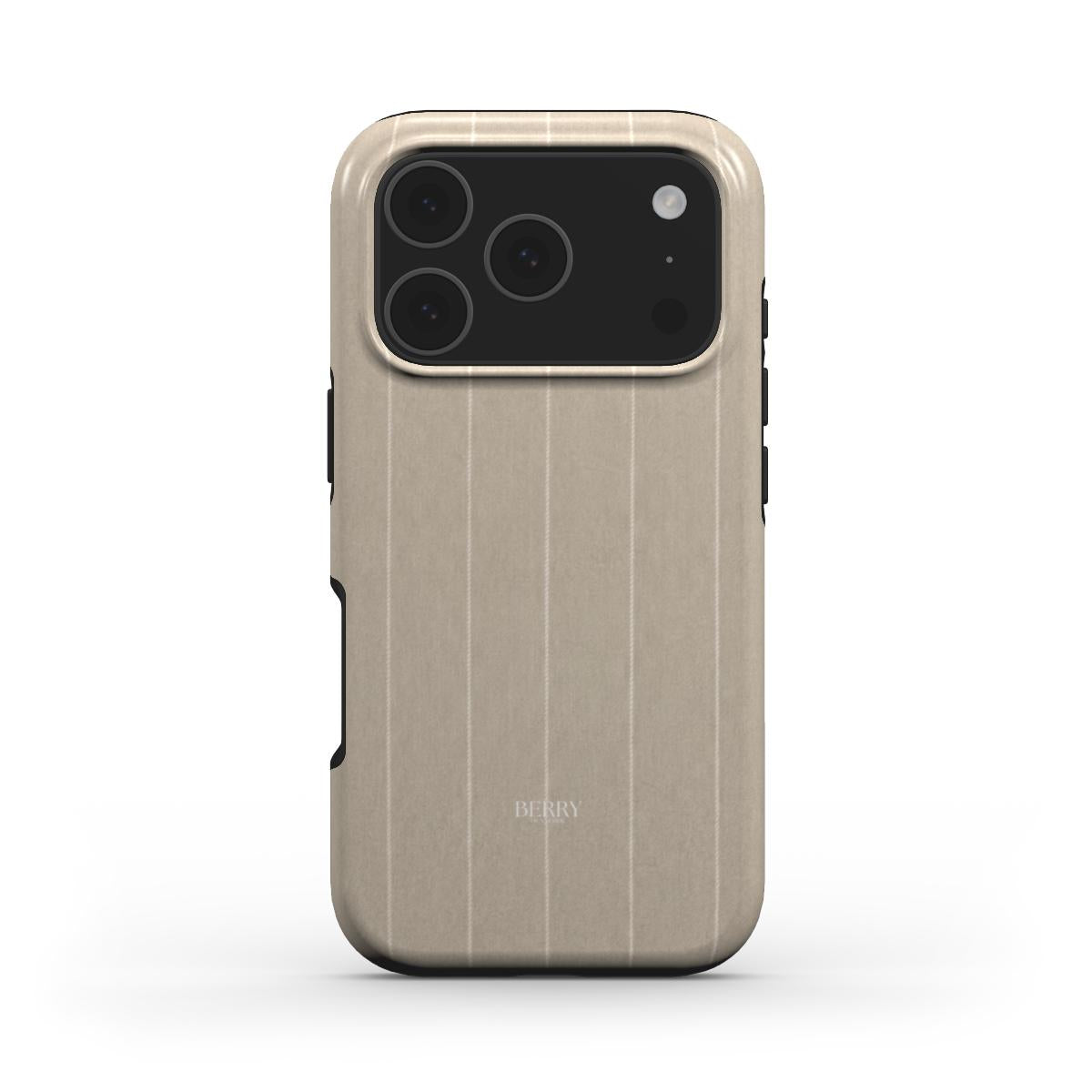 iPhone-Hülle mit dekorativem Design Farbe: Beige – Beige suit