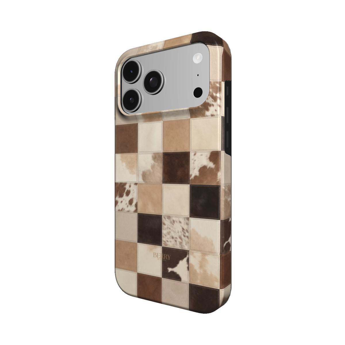 iPhone-deksel med kumønster farge: brun – Truffle iPhone MagSafe