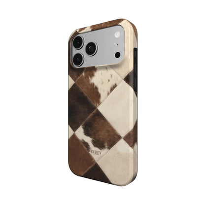 Brunt iPhone-cover med koprint, design Rodeo Chic