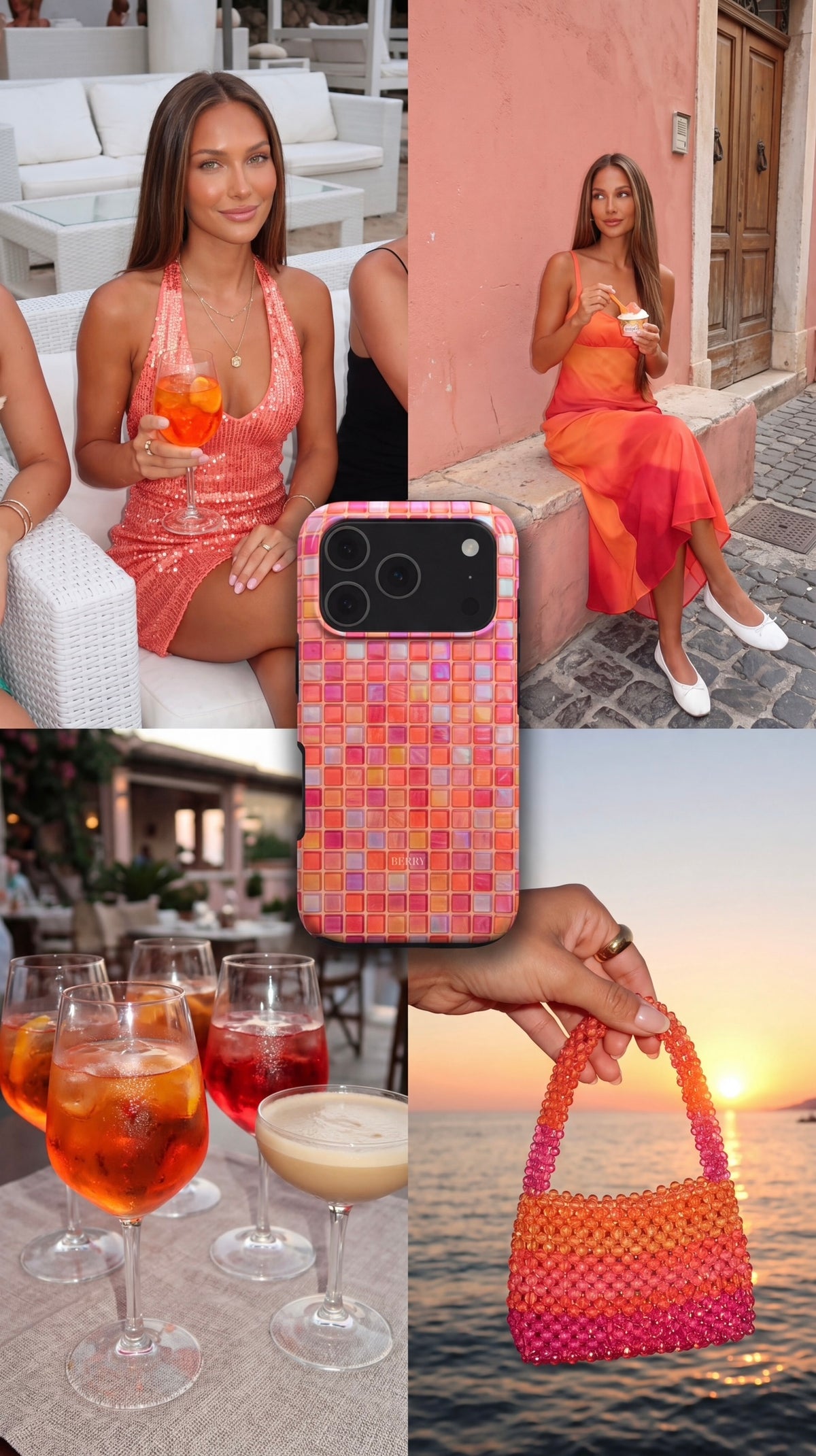 Funda para iPhone con patrón decorativo color: rosa – Coral iPhone MagSafe