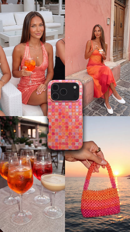 Funda para iPhone con patrón decorativo color: rosa – Coral iPhone MagSafe