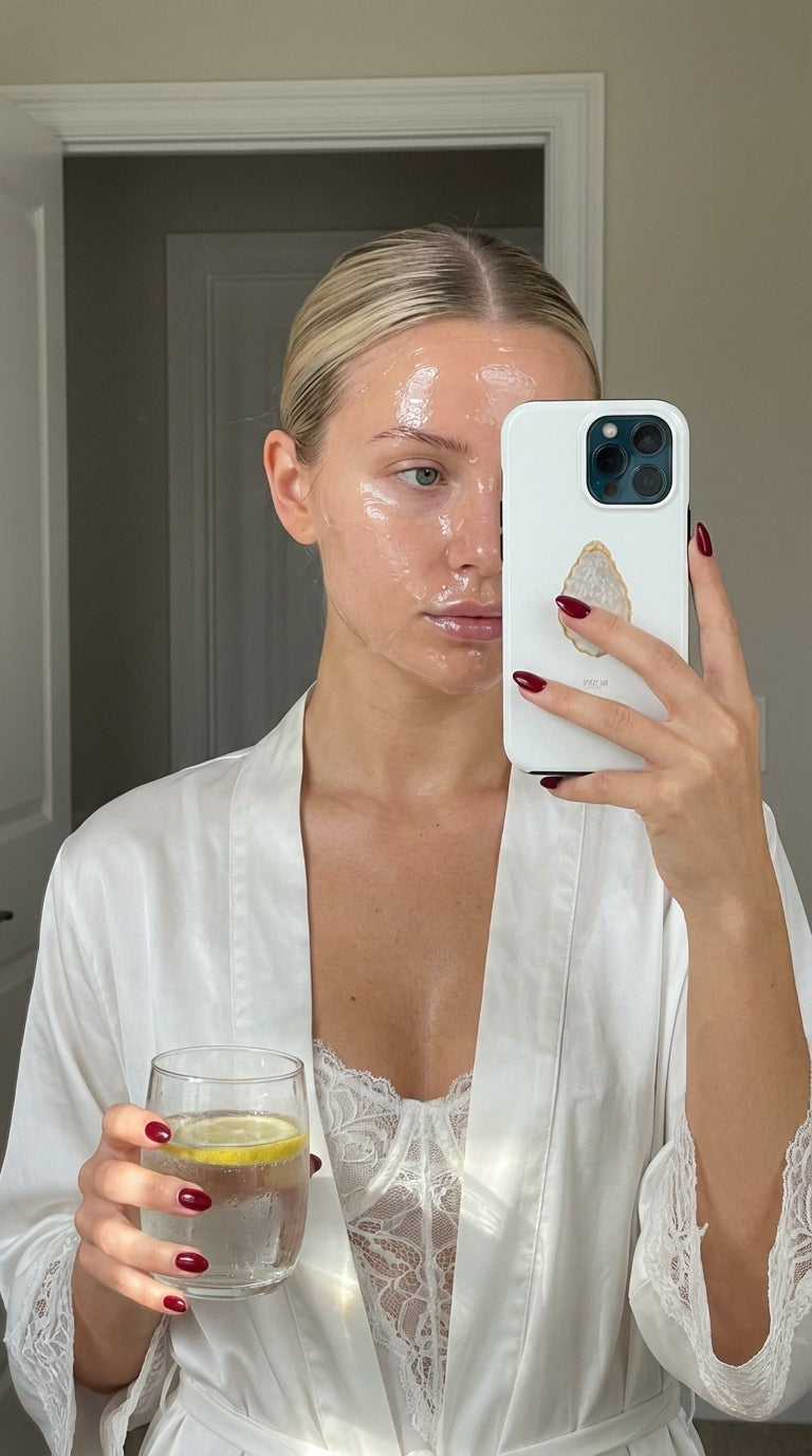 iPhone-skal med dekorativ design – Pearly Clean