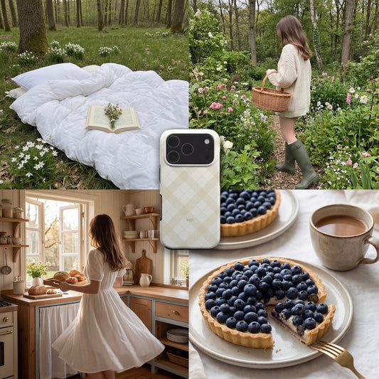 Coque pour iPhone avec design épuré – Cozy Vanilla iPhone MagSafe
