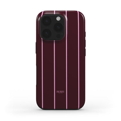 iPhone case with striped design – Burgundy Avenue