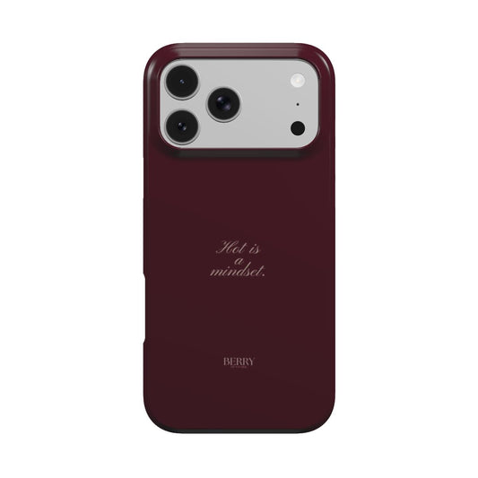 Funda para iPhone con diseño elegante color: burdeos – Hot is a Mindset