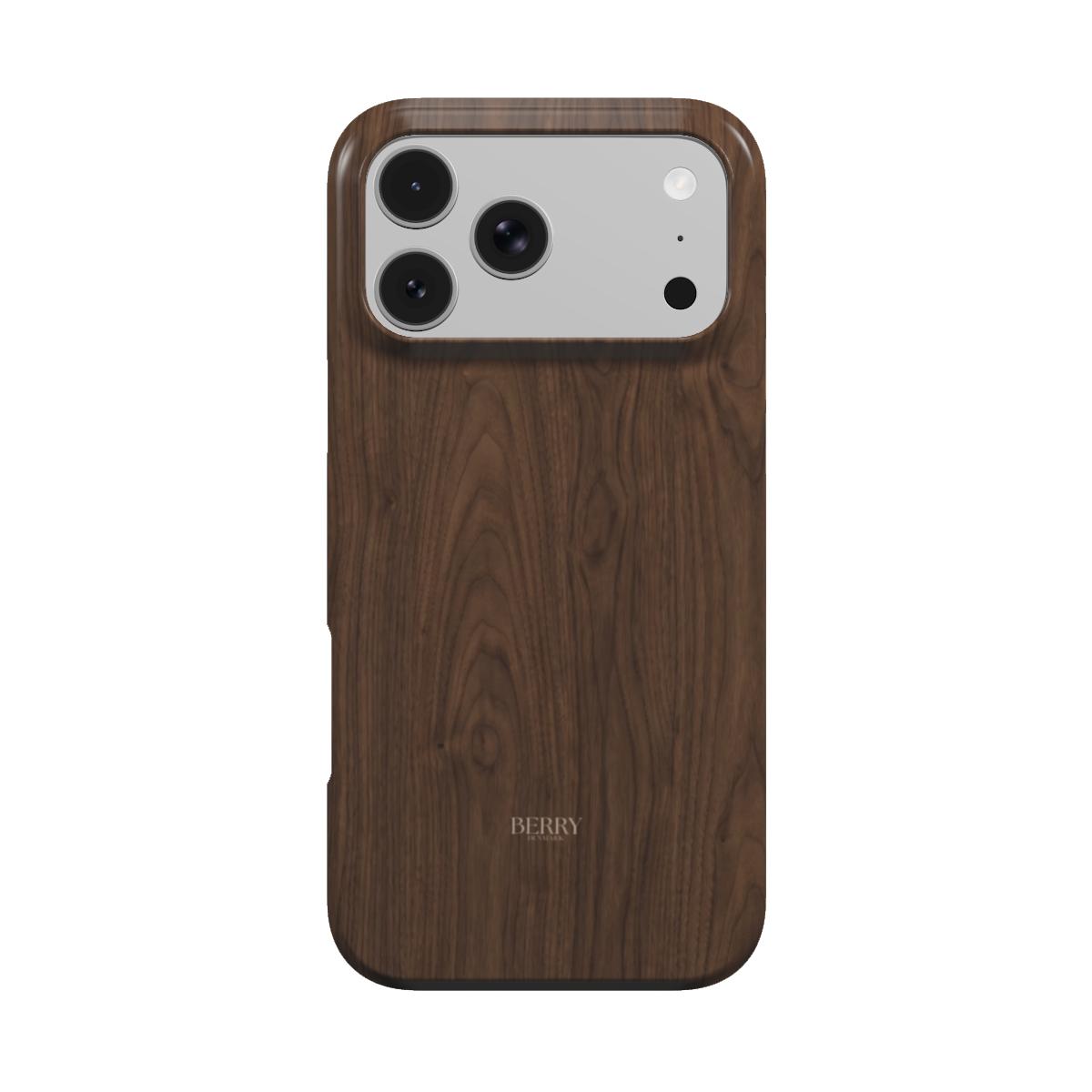 iPhone-skal med trämönster färg: brun – Walnut iPhone MagSafe