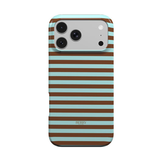 iPhone-Hülle mit Streifen Farbe: Blau – Blueberry Cookie