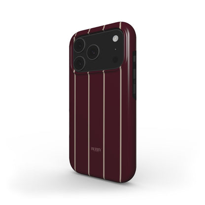 iPhone-Hülle mit Streifendesign Farbe: Bordeaux – Burgundy Cream