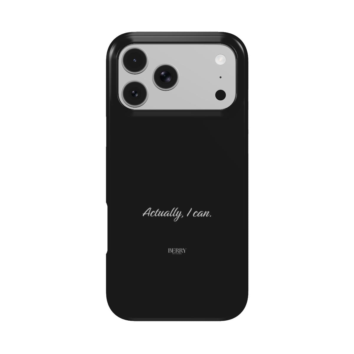 Funda para iPhone con diseño decorativo – Actually, I Can Midnight