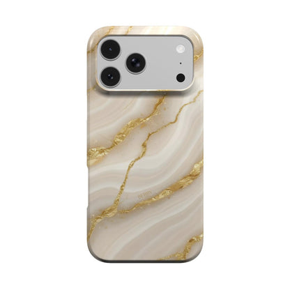 Coque pour iPhone avec motif marbré couleur : doré – Gold Marble Quartz