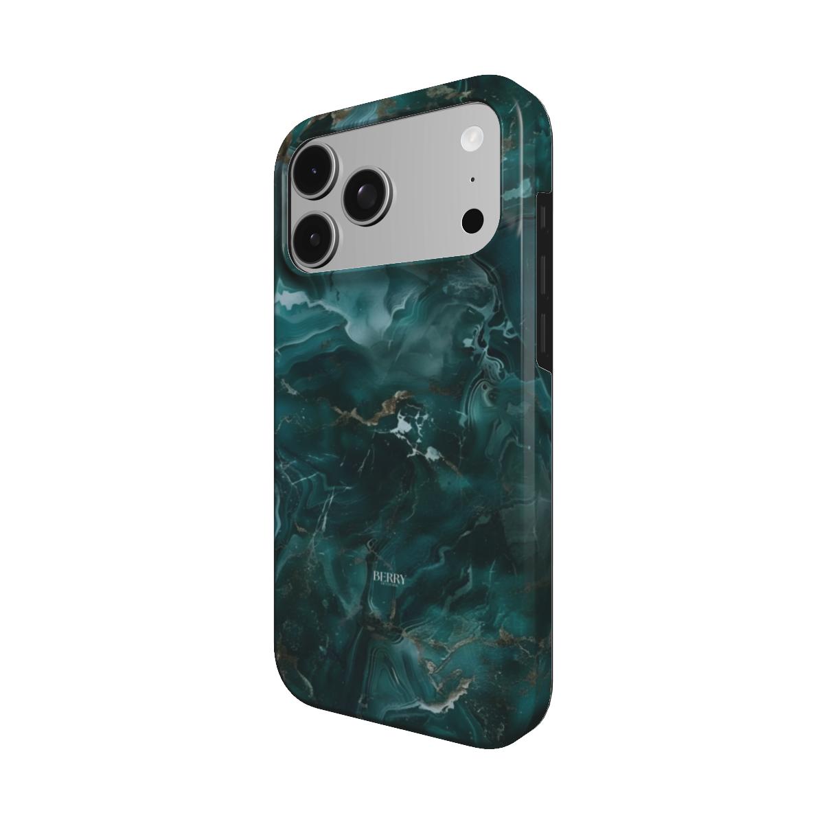 Funda para iPhone con patrón de mármol – Emerald Marble Quartz