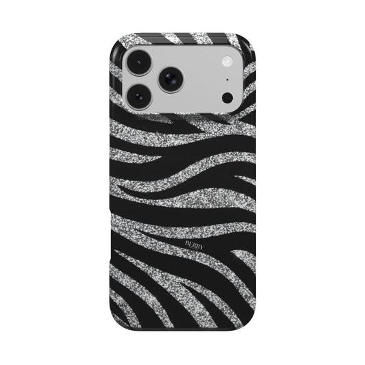 iPhone-Hülle mit dekorativem Design Farbe: Schwarz – Crystal Zebra
