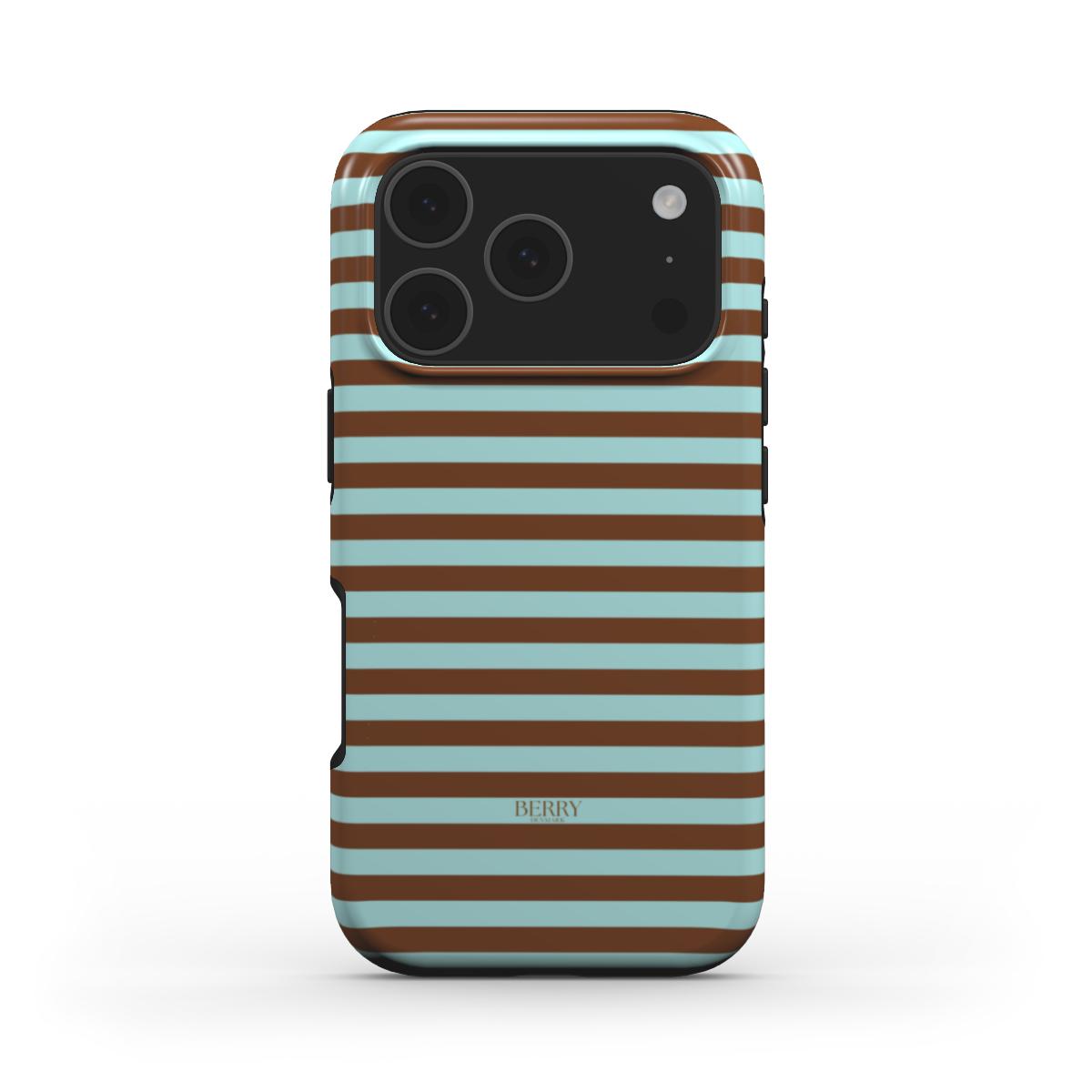 iPhone-Hülle mit Streifen – Blueberry Cookie