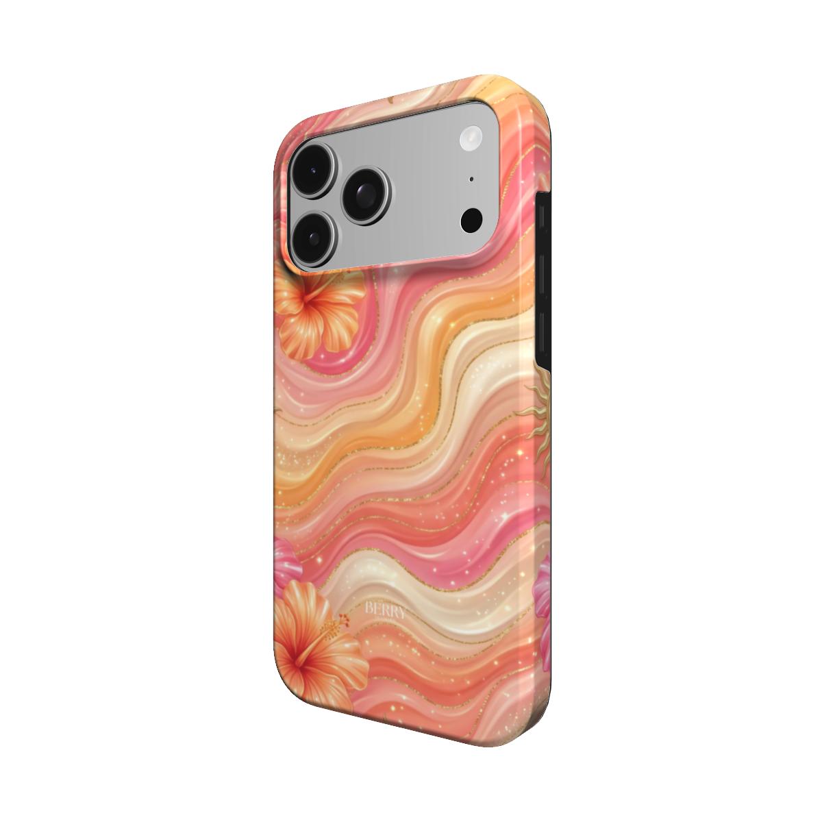 Custodia per iPhone con motivo decorativo – Peach Melba