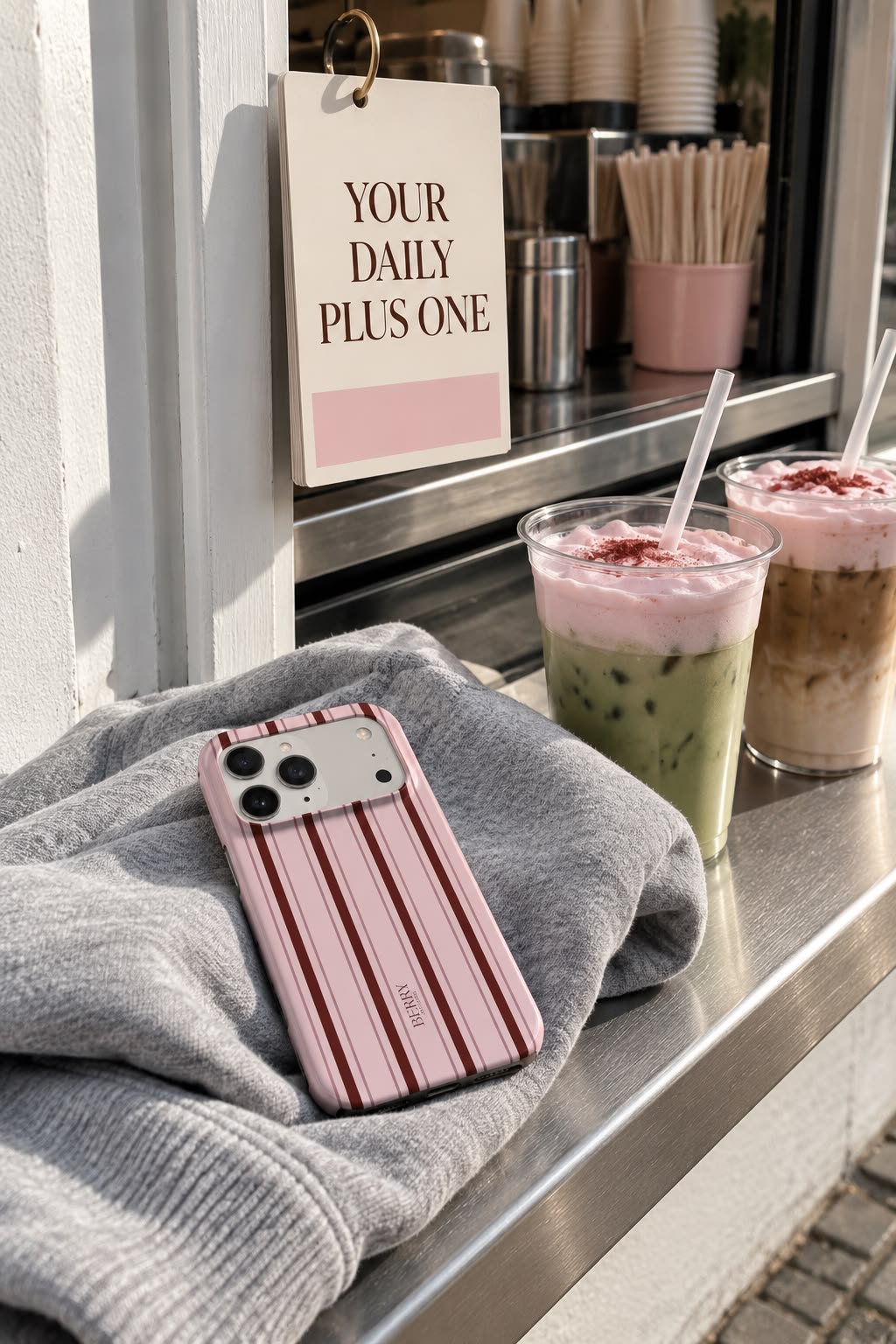 iPhone-cover Pink Fifth med stribet design