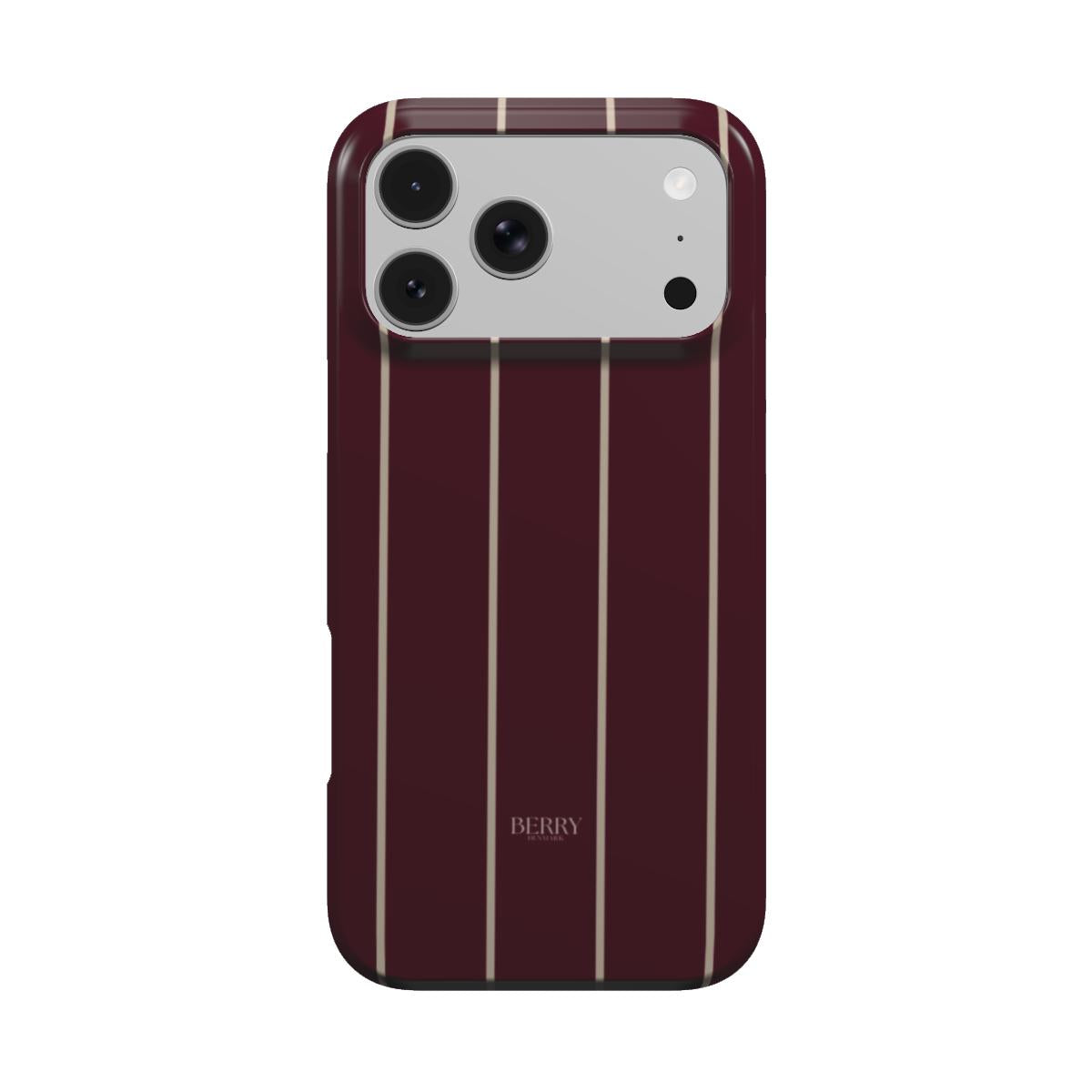 iPhone-Hülle mit Streifendesign Farbe: Bordeaux – Burgundy Cream