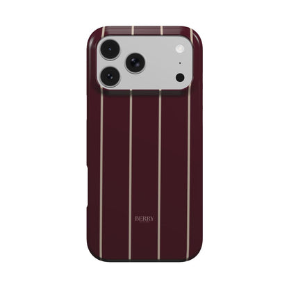 iPhone-Hülle mit Streifendesign Farbe: Bordeaux – Burgundy Cream