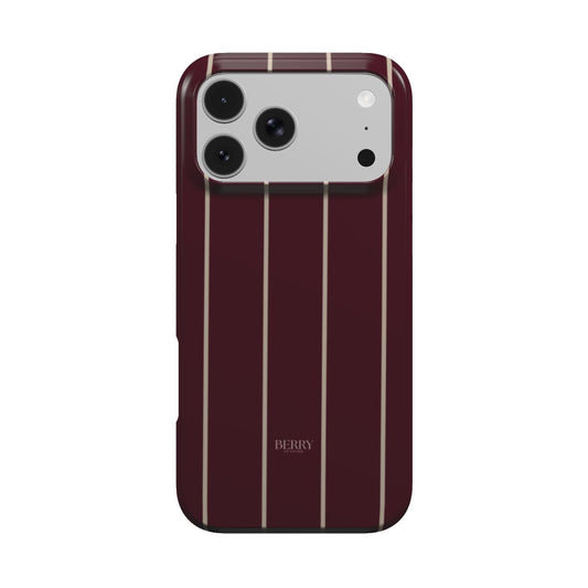 iPhone-Hülle mit Streifendesign Farbe: Bordeaux – Burgundy Cream