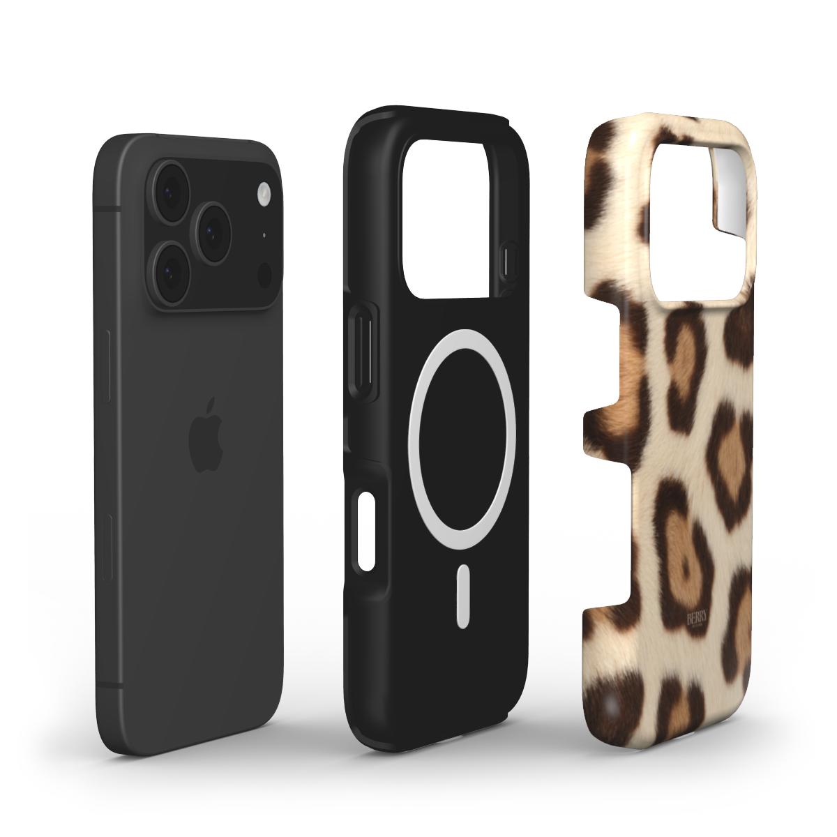 Funda para iPhone con estampado de leopardo color: marrón – Caramel iPhone MagSafe
