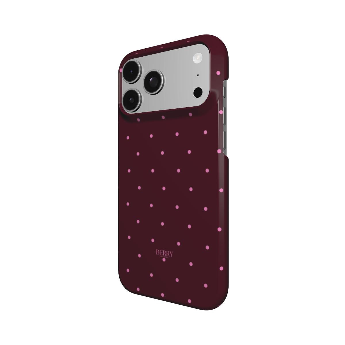 iPhone-deksel med stilrent design – Burgundy Freckle