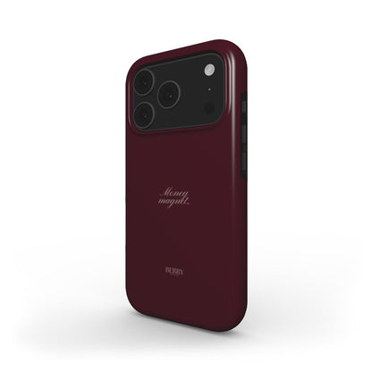 iPhone-deksel med stilrent design farge: burgunder – Money Magnet