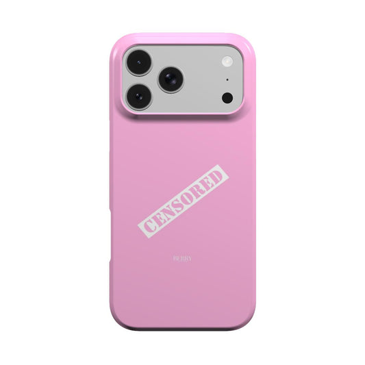 iPhone-Hülle mit schlichtem Design Farbe: Rosa – Censored Hot