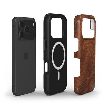 iPhone case with wood grain pattern – Chestnut iPhone MagSafe