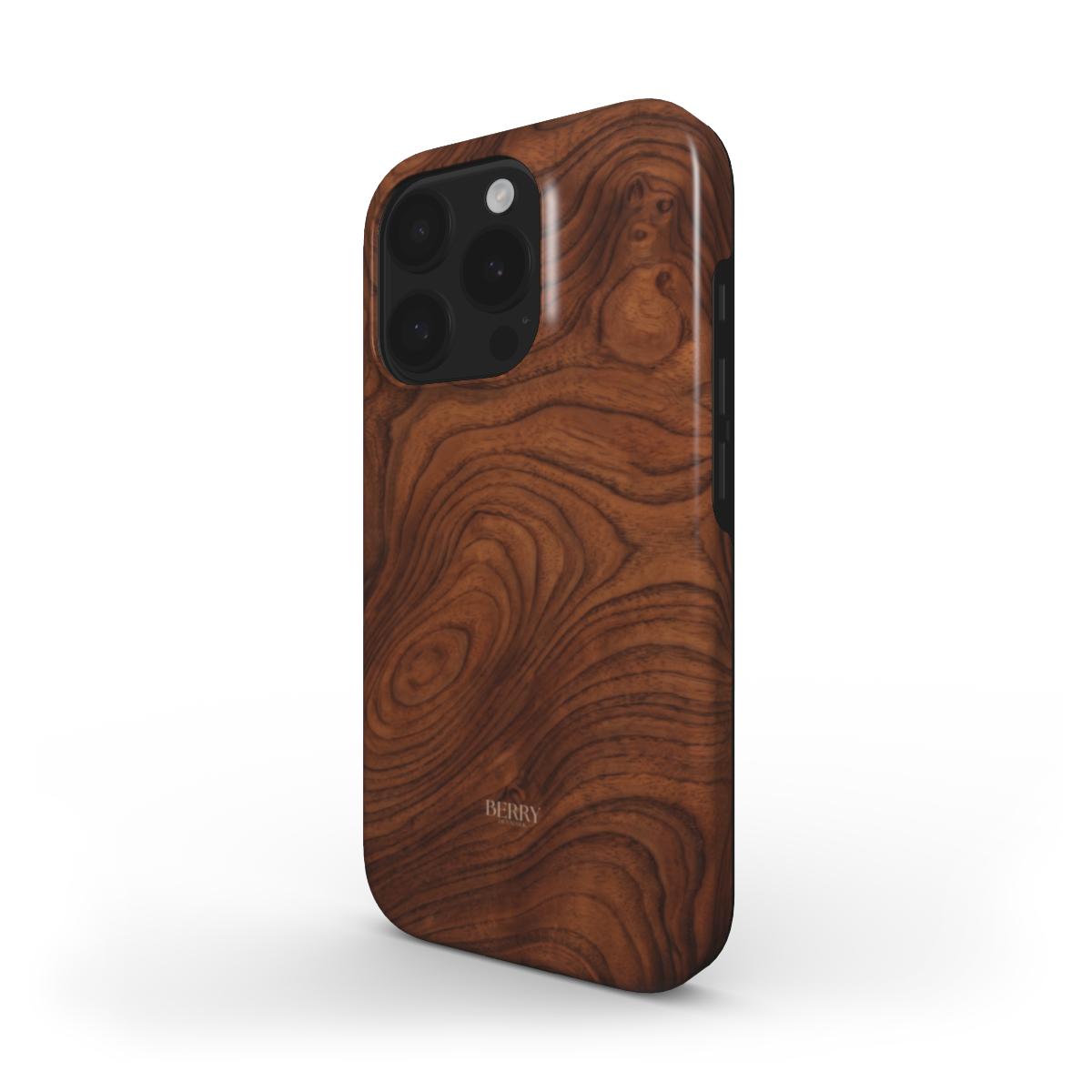 iPhone case with wood grain pattern – Chestnut iPhone MagSafe