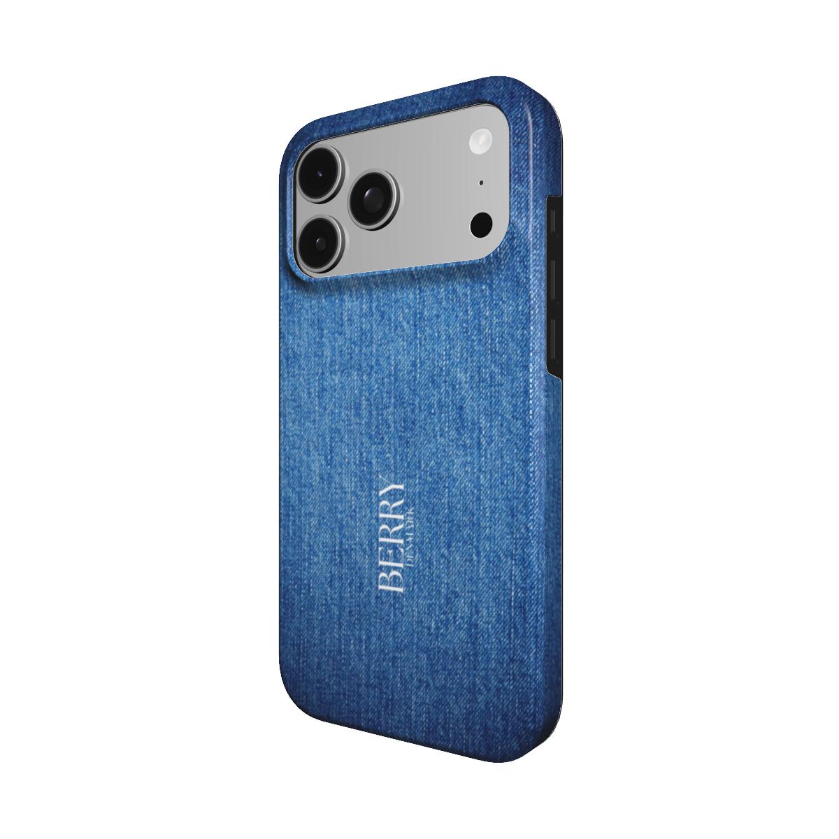 iPhone case with decorative design – Blue Jeans