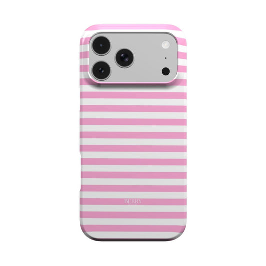 iPhone-hoesje met strepen kleur: roze – Pretty Pink