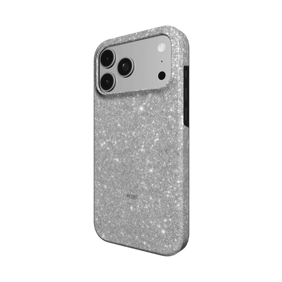 Sølvfarvet iPhone-cover med glamourøst design – Silver Glam