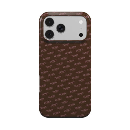 iPhone-skal med stilren design färg: rosa – Mocha Monogram iPhone MagSafe