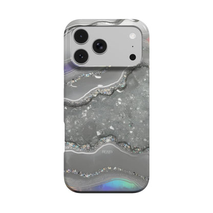 iPhone-deksel med marmormønster farge: sølv – Silver Marble Quartz