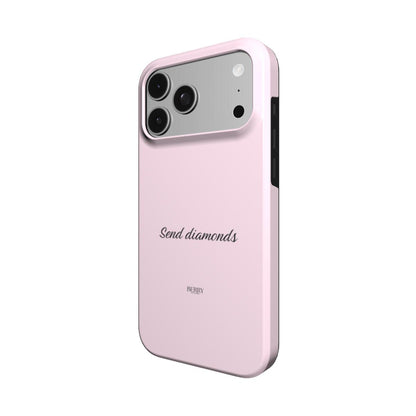 Send Diamonds Rose – ローズピンクのバラ柄のiPhoneケース