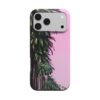 Custodia per iPhone con motivo di palme colore: rosa – Pink Dreams