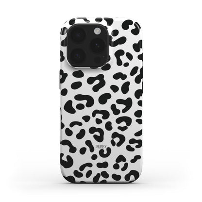 Coque pour iPhone avec imprimé léopard couleur : blanc – White Leopard