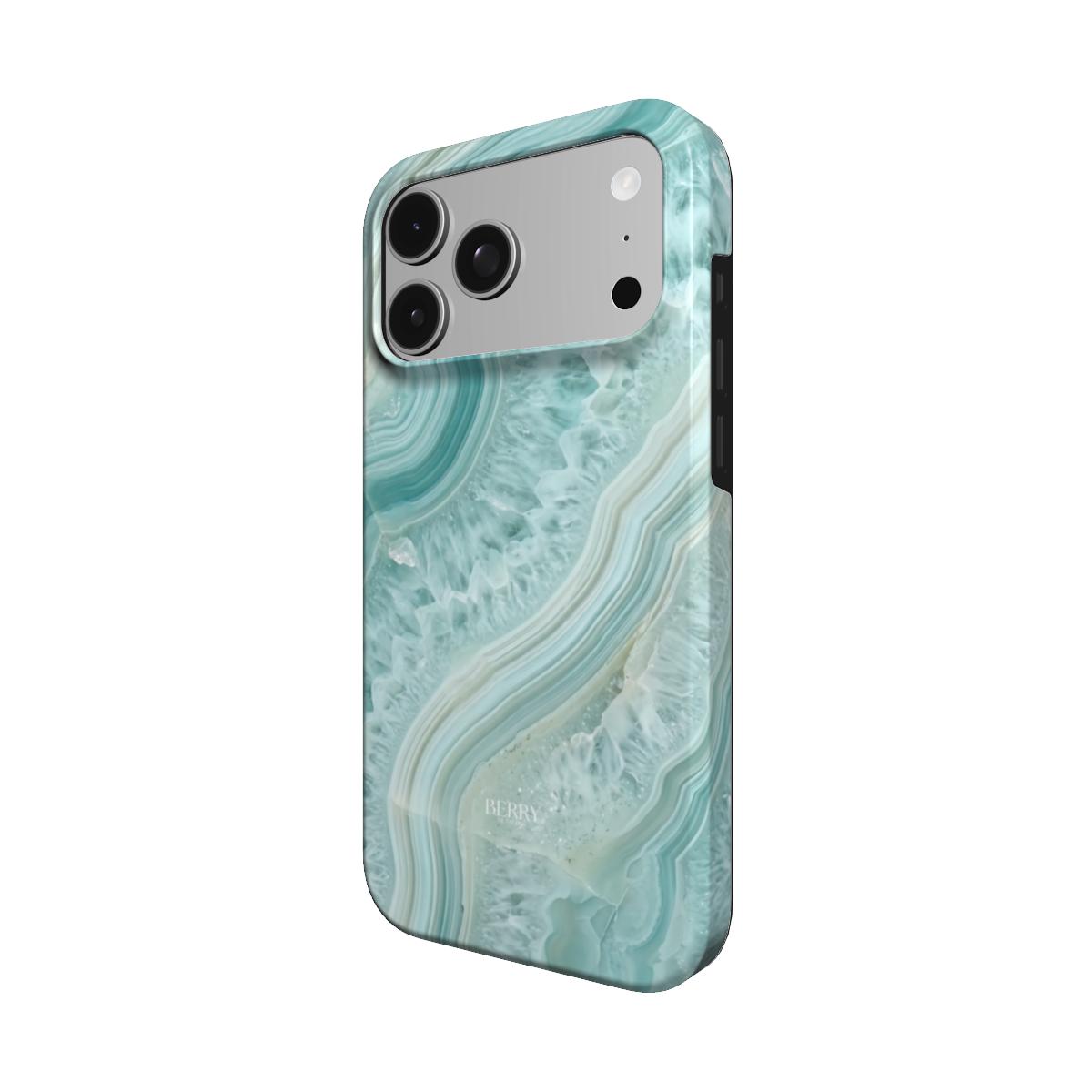 Aqua – レッドの装飾模様のiPhoneケース