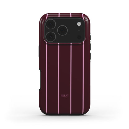 iPhone case with striped design – Burgundy Avenue