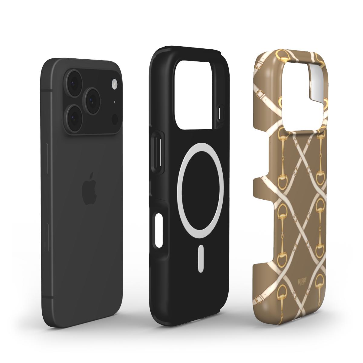 iPhone-hoesje met decoratief ontwerp kleur: goud – Golden Buckle