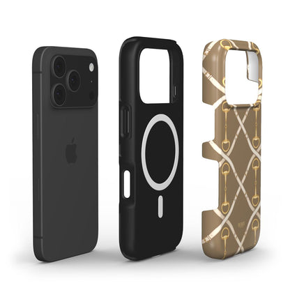 iPhone-hoesje met decoratief ontwerp kleur: goud – Golden Buckle