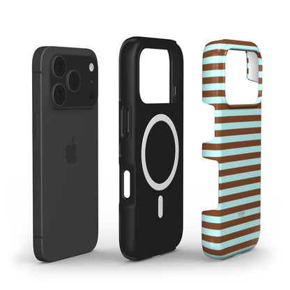 iPhone-Hülle mit Streifen Farbe: Blau – Blueberry Cookie
