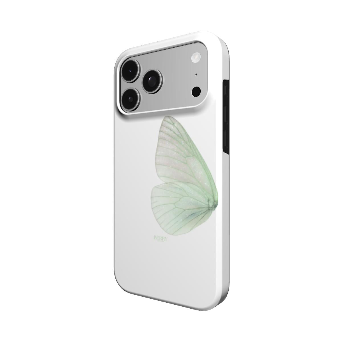 Matchagrønt iPhone-cover med stilrent design – Butterfly Dreams Matcha