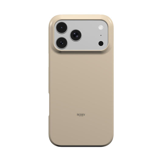 Beige iPhone-cover med dekorativt design – Teddy