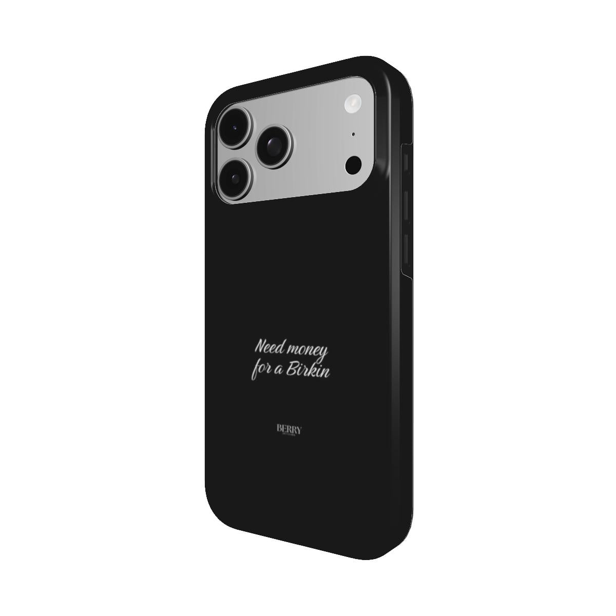 Funda para iPhone con diseño decorativo – Need Money For A Birkin Midnight