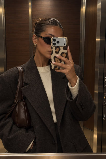 Funda para iPhone con estampado de leopardo color: marrón – Caramel