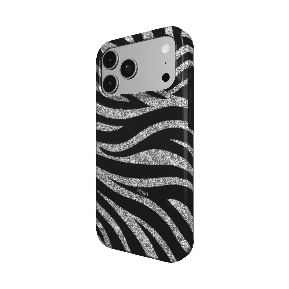 Sort iPhone-cover med dekorativt design, design Crystal Zebra