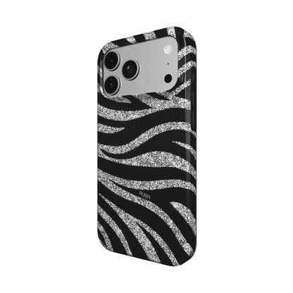 Sort iPhone-cover med dekorativt design, design Crystal Zebra