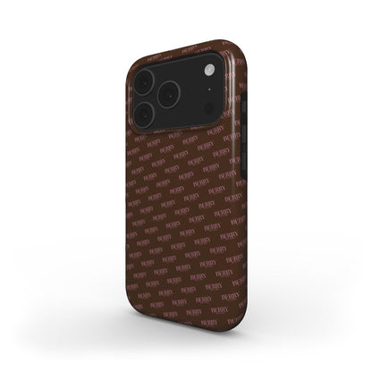 iPhone-skal med stilren design – Mocha Monogram iPhone MagSafe